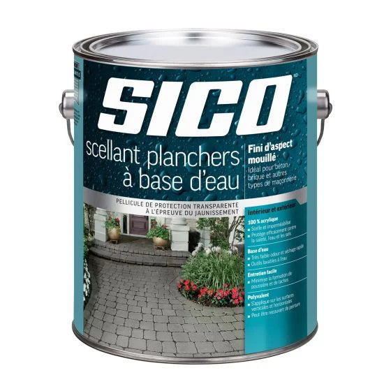 Scellant à plancher de béton à base d'eau - Fini satiné - Clair - 3.78 L SICO