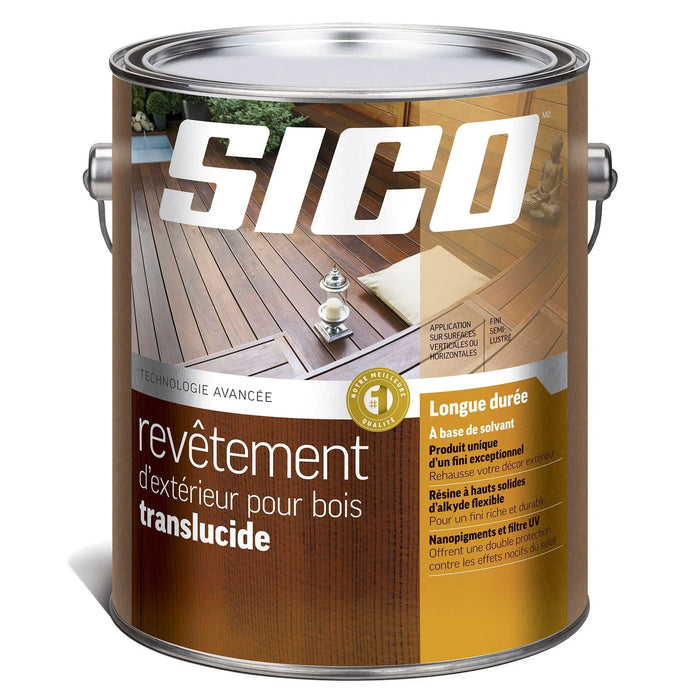 Teinture et scellant extérieur translucide Sico - Séquoia - Translucide - 3.78 L SICO