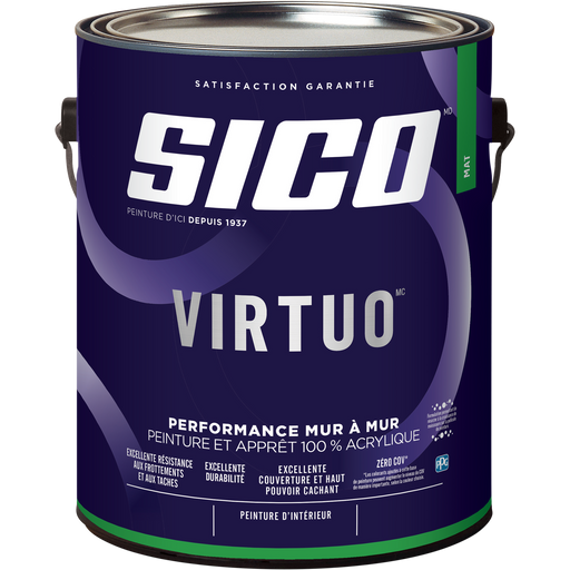 Peinture intérieure acrylique - Virtuo - Base 3 mat - 3.78 L SICO - Quincaillerie G.H. Berger