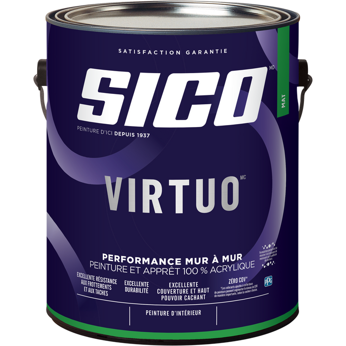 Peinture intérieure acrylique - Virtuo - Base 3 mat - 3.78 L SICO - Quincaillerie G.H. Berger
