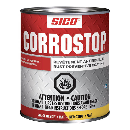 Peinture antirouille - Corrostop - Rouge oxyde - Fini mat - 946 mL SICO - Quincaillerie G.H. Berger