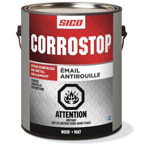Peinture antirouille - Corrostop - Noir - Fini mat - 946 mL SICO - Quincaillerie G.H. Berger