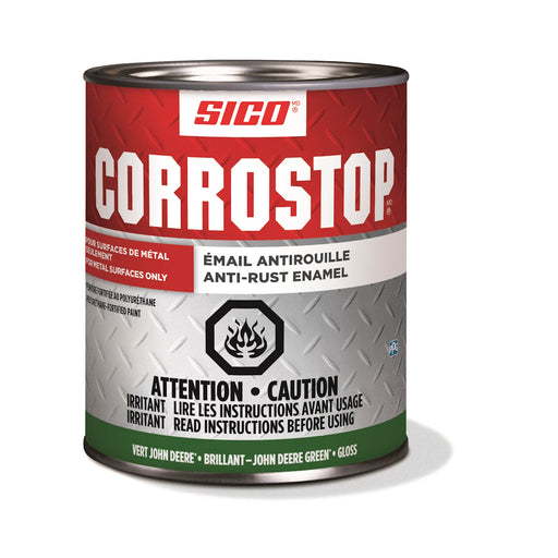Peinture antirouille - Corrostop - Vert John Deere - Fini lustré - 946 mL SICO - Quincaillerie G.H. Berger
