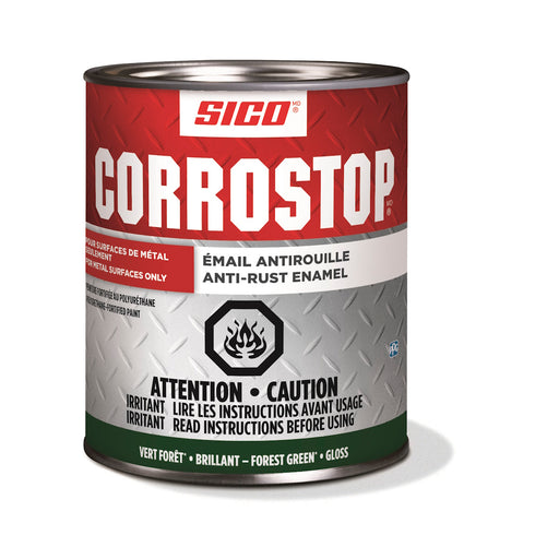 Peinture antirouille - Corrostop - Vert forêt - Fini lustré - 946 mL SICO - Quincaillerie G.H. Berger