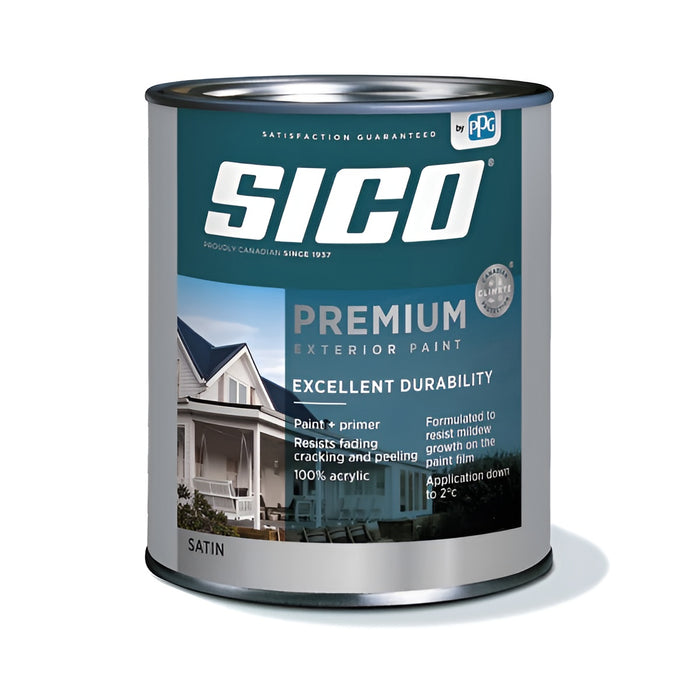 Peinture extérieure au latex Premium - Base jaune - Satiné - 3.78 L SICO - Quincaillerie G.H. Berger