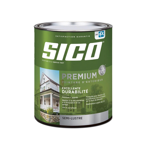 Peinture extérieure au latex Premium - Base 2 - Semi-lustré - 946 mL SICO - Quincaillerie G.H. Berger