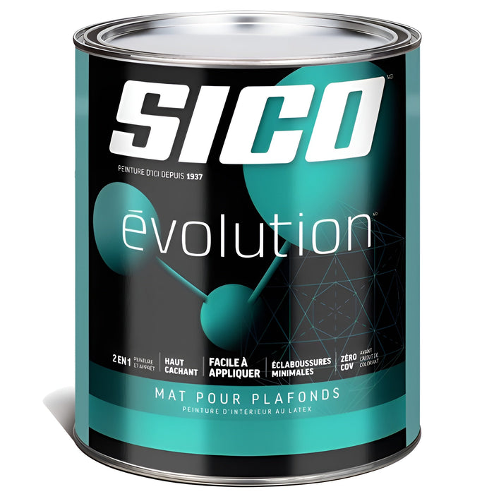 Peinture intérieure Évolution - Blanc à plafond mat - 946 mL SICO