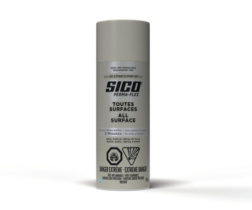 Peinture toute surface Permaflex en aérosol - Int./Ext. - Gris éléphant - Fini satiné - 340 g - SICO - Quincaillerie G.H. Berger