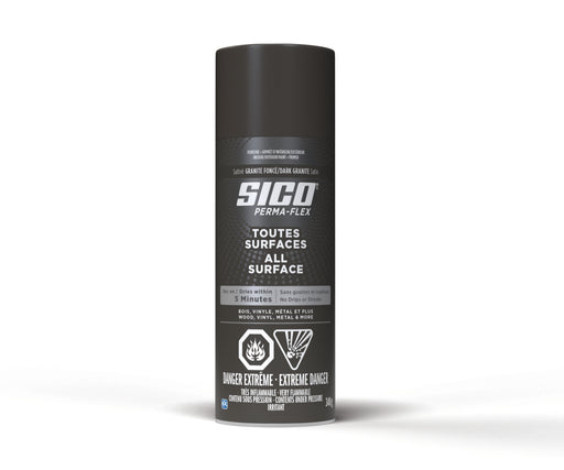 Peinture toute surface Permaflex en aérosol - Int./Ext. - Granite foncé - Fini satiné - 340 g - SICO - Quincaillerie G.H. Berger