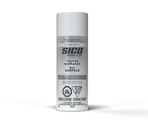 Peinture toute surface Permaflex en aérosol - Int./Ext. - Blanc - Fini lustré - 340 g - SICO - Quincaillerie G.H. Berger