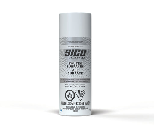 Peinture toute surface Permaflex en aérosol - Int./Ext. - Blanc - Fini mat - 340 g - SICO - Quincaillerie G.H. Berger