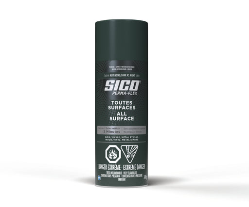 Peinture toute surface Permaflex en aérosol - Int./Ext. - Nuit noire - Fini satiné - 340 g - SICO - Quincaillerie G.H. Berger