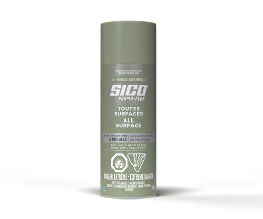 Peinture toute surface Permaflex en aérosol - Int./Ext. - Gris héron - Fini satiné - 340 g - SICO - Quincaillerie G.H. Berger