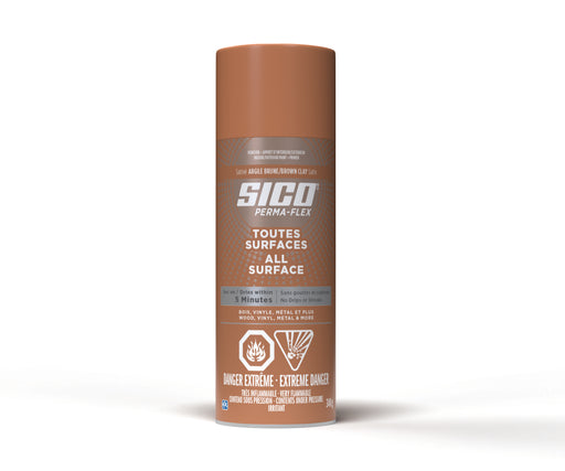 Peinture toute surface Permaflex en aérosol - Int./Ext. - Argile brune - Fini satiné - 340 g - SICO - Quincaillerie G.H. Berger