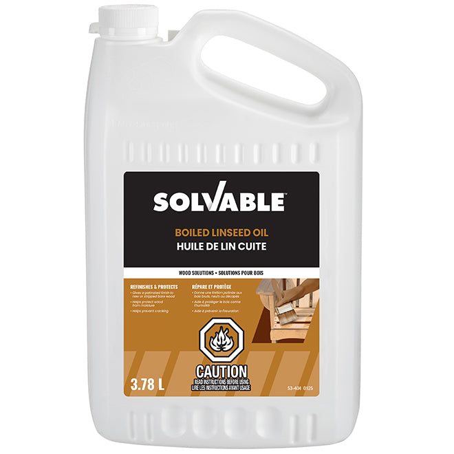 Huile de lin cuite - 3.78 L Solvable