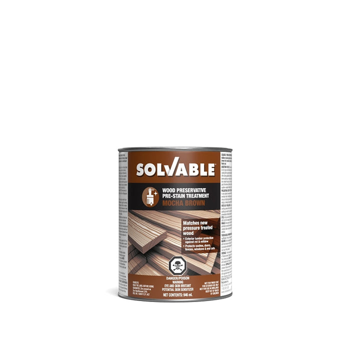 Produit de préservation du bois pour l'extérieur - Brun mocha - 946 mL Solvable