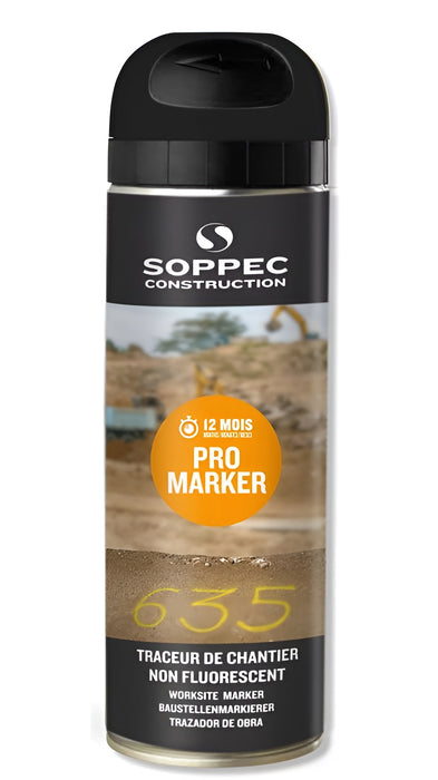 Peinture à tracer en aérosol Promarker - 412 g - Noir SOPPEC - Quincaillerie G.H. Berger