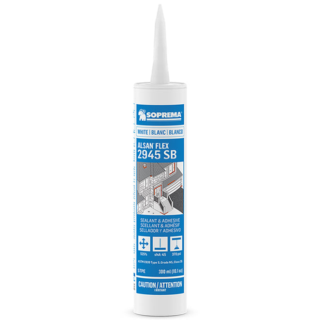 Adhésif et scellant Alsan Flex - Blanc - 300 mL Soprema