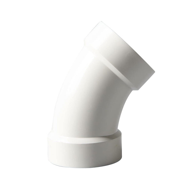 Coude 45º en PVC blanc SCH40 1-1/2" (F) NPT Spears - Quincaillerie G.H. Berger