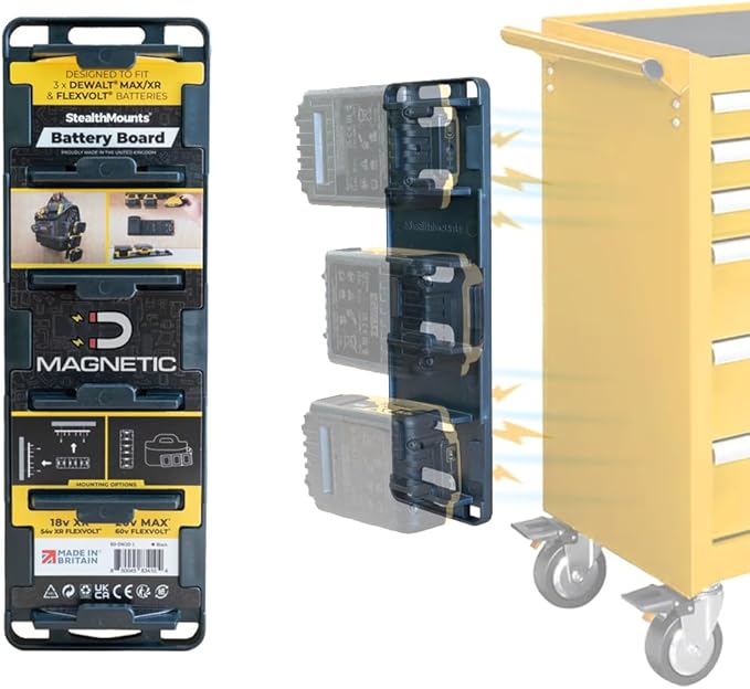 Support magnétique pour 3 batteries Dewalt 20V/60V