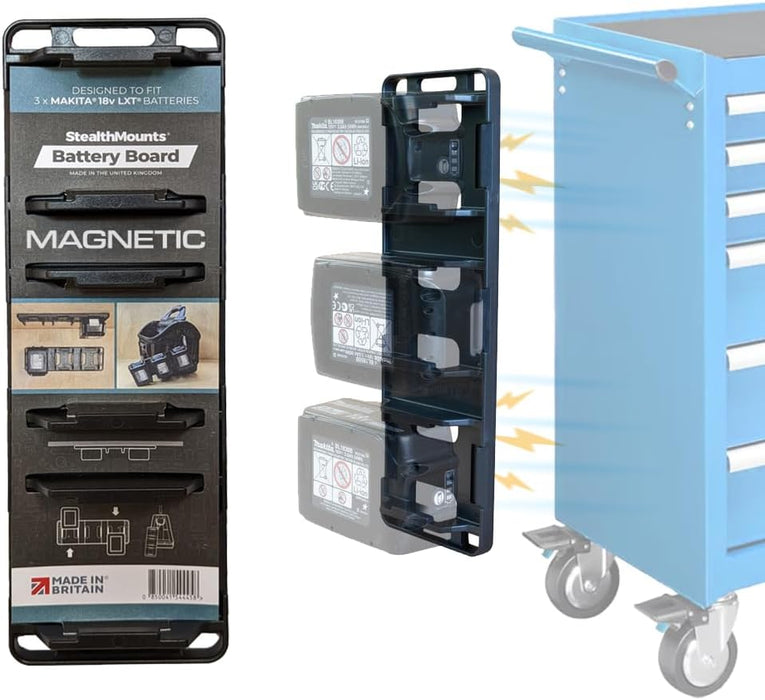 Support magnétique pour 3 batteries Makita 18V