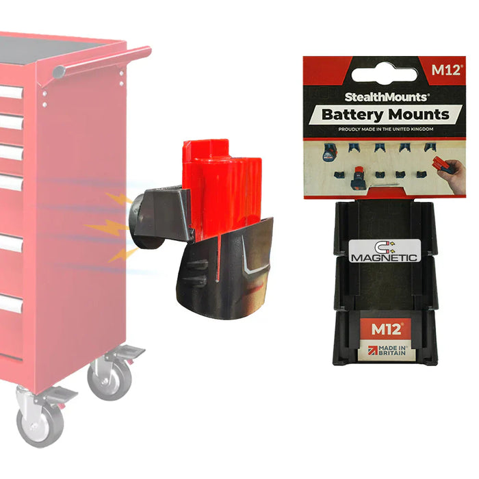 Ensemble de 3 supports noirs magnétiques pour outils M12 Milwaukee