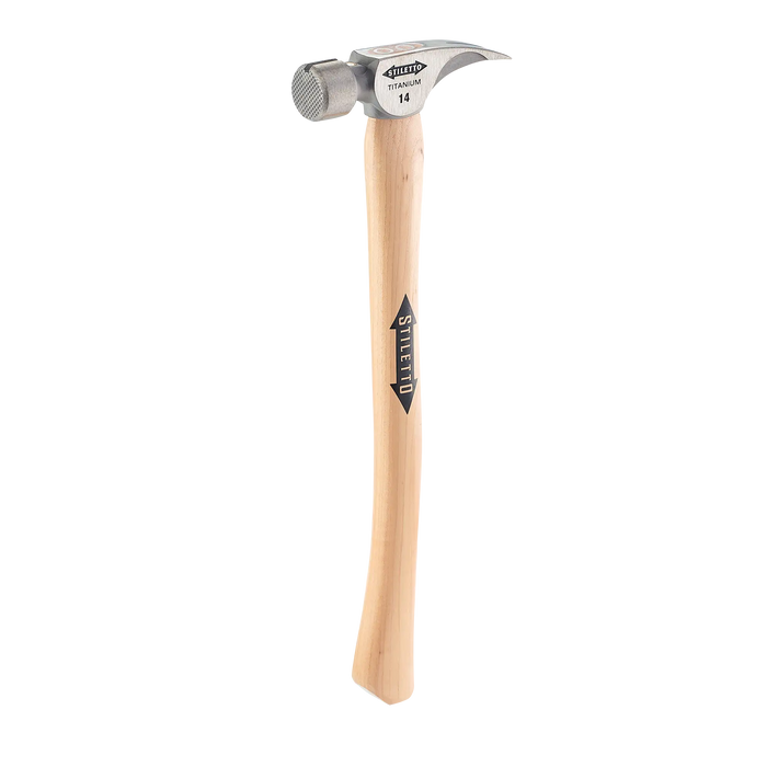 Marteau Stiletto usiné avec manche courbé en bois 14 oz