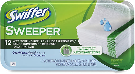 Serviettes humides de rechange Swiffer - Paquet de 12 - Quincaillerie G.H. Berger