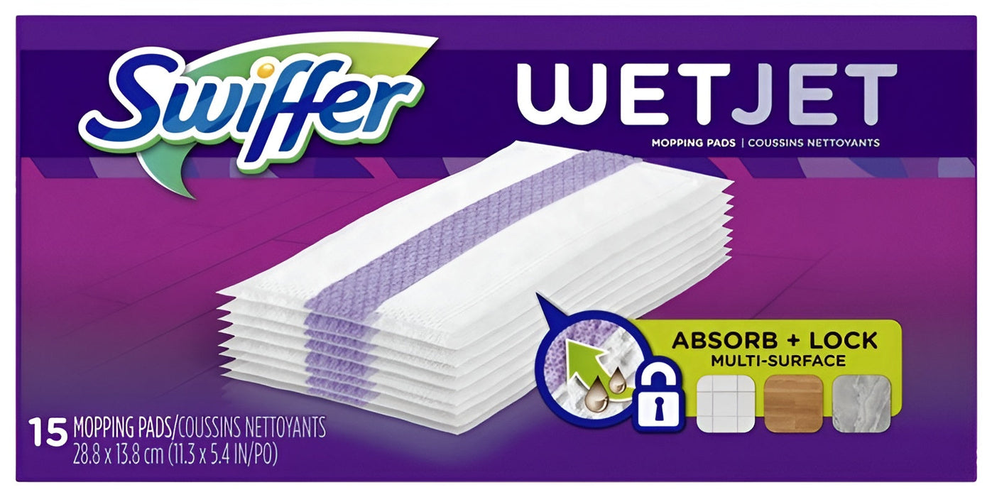 Serviettes de rechange pour Swiffer Wetjet - Paquet de 15 - Quincaillerie G.H. Berger