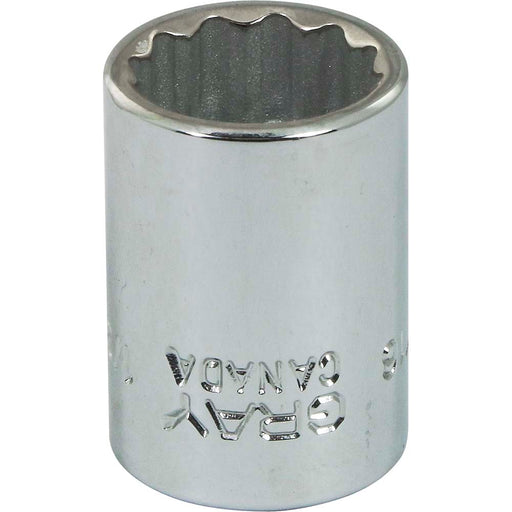 Douille chromée régulière à prise 3/8" (12 pans x 1/2") - Quincaillerie G.H. Berger