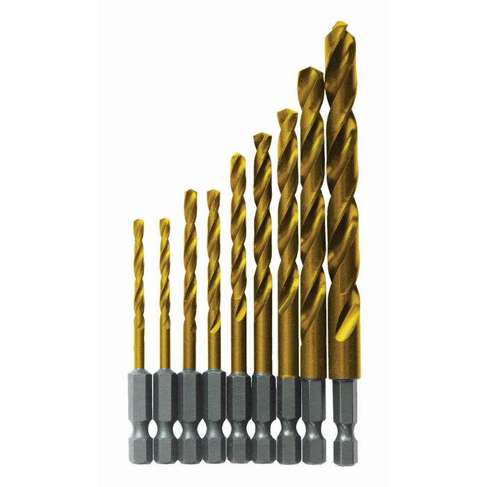 Ens. 9 forets en titane Impact Tough™ - Quincaillerie G.H. Berger