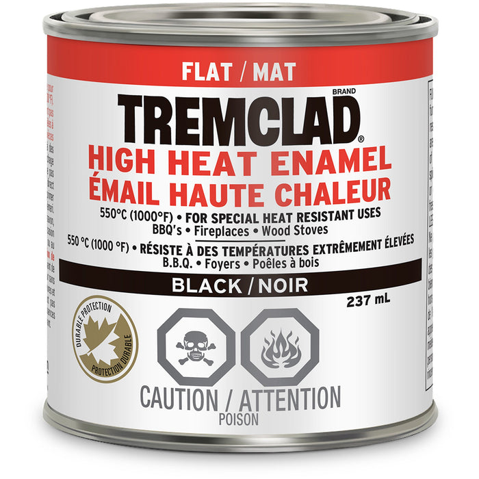 Peinture antirouille à haute température - Noir - Fini mat - 237 mL Tremclad - Quincaillerie G.H. Berger
