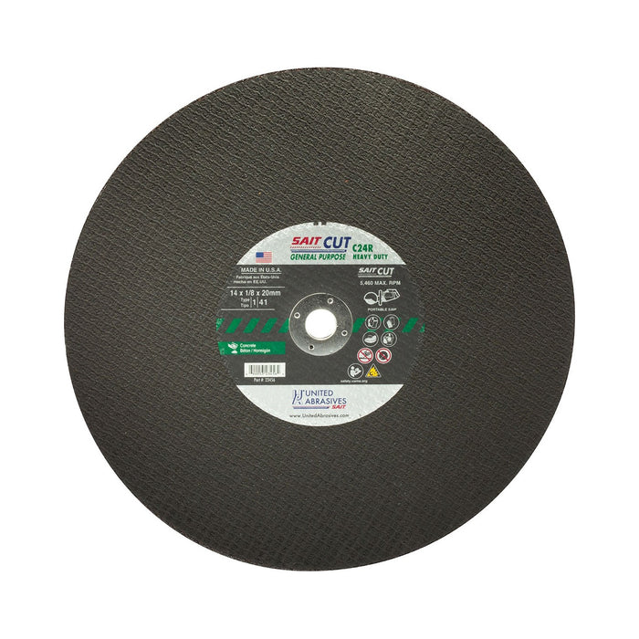 Meule de tronçonneuse pour béton robuste 14" United Abrasives inc. Sait - Quincaillerie G.H. Berger