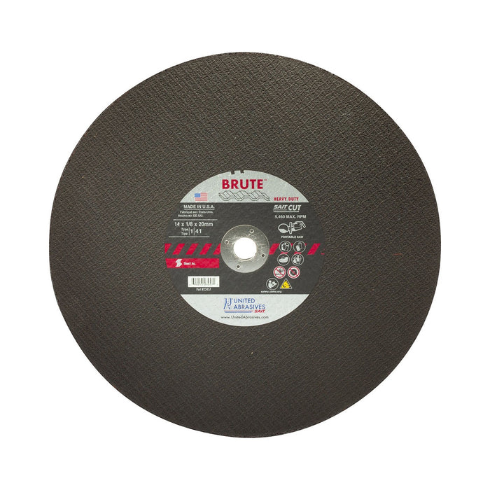 Meule de tronçonneuse robuste 14" pour métal mince - Arbre de 20 mm United Abrasives inc. Sait - Quincaillerie G.H. Berger