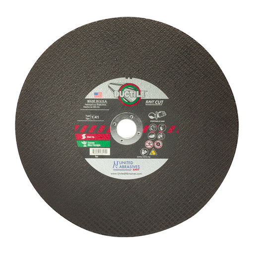 Meule de tronçonneuse robuste Ductile 14" pour métal et béton United Abrasives inc. Sait - Quincaillerie G.H. Berger