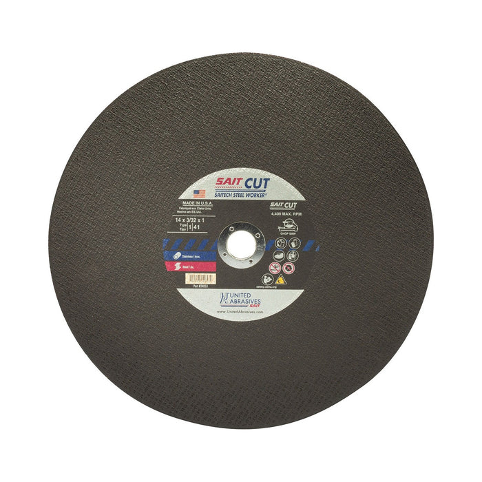 Meule de tronçonneuse Steel Worker 14" United Abrasives inc. Sait - Quincaillerie G.H. Berger