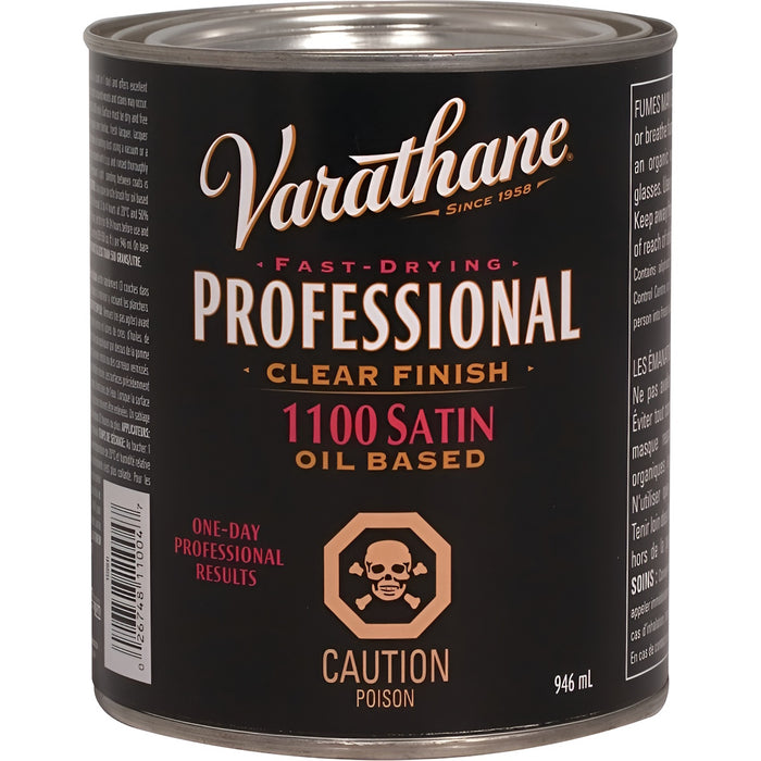 Vernis Professionnel clair pour bois à base d'huile satiné - 946 mL Varathane - Quincaillerie G.H. Berger