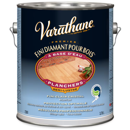 Vernis à plancher à base d'eau semi-lustré - 3.78 L Varathane - Quincaillerie G.H. Berger
