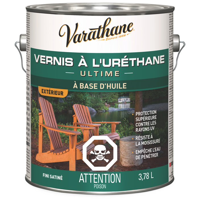 Vernis à l'uréthane à base d'huile - Clair - Satiné - 3.78 L - Quincaillerie G.H. Berger