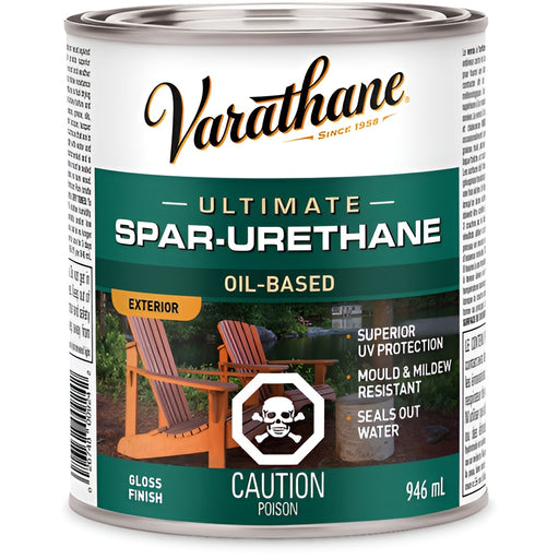 Vernis Ultime extérieur à base d'huile pour le bois lustré - 946 mL Varathane - Quincaillerie G.H. Berger