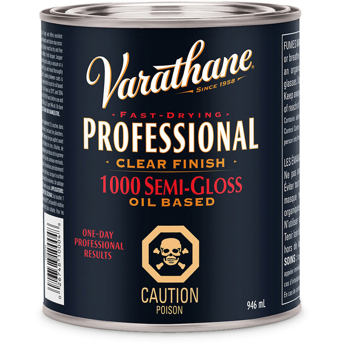 Vernis Professionnel clair pour bois à base d'huile semi-lustré - 946 mL Varathane - Quincaillerie G.H. Berger