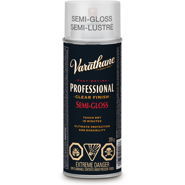 Vernis Professionnel clair pour bois à base d'huile semi-lustré - Aérosol Varathane - Quincaillerie G.H. Berger