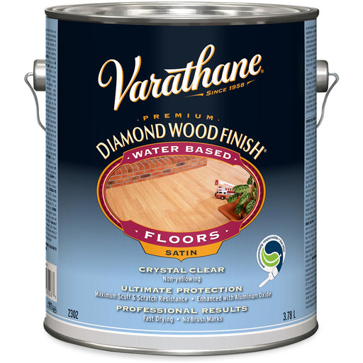 Vernis à plancher à base d'eau satiné - 3.78 L Varathane - Quincaillerie G.H. Berger