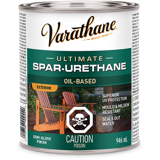 Vernis Ultime extérieur à base d'huile pour le bois semi-lustré - 946 mL Varathane - Quincaillerie G.H. Berger