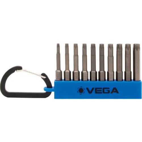Ensemble de 10 embouts Torx sur mousqueton VEGA Industries