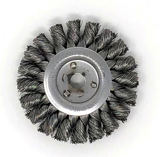 Brosse circulaire à fils noués 3", non-filetée United Abrasives inc. Sait - Quincaillerie G.H. Berger