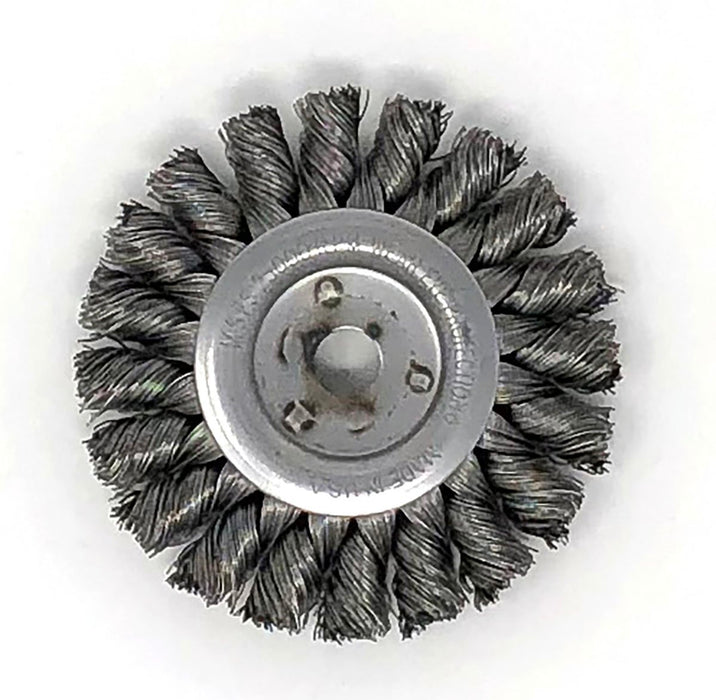 Brosse circulaire à fils noués 3", non-filetée United Abrasives inc. Sait - Quincaillerie G.H. Berger