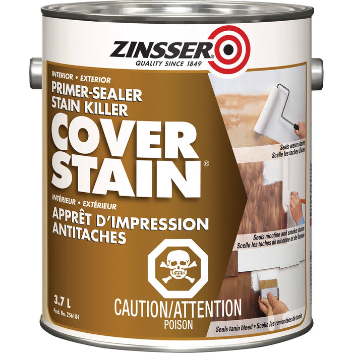 Apprêt scellant à base d'huile Cover Stain - Blanc - 3.78 L Zinsser
